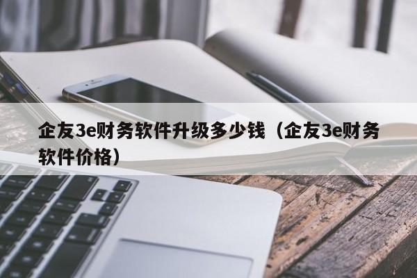 企友3e财务软件升级多少钱（企友3e财务软件价格）