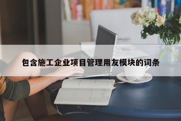 包含施工企业项目管理用友模块的词条